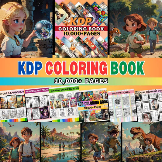 10000+ Pages PLR Coloring Book| KDP Digital Products