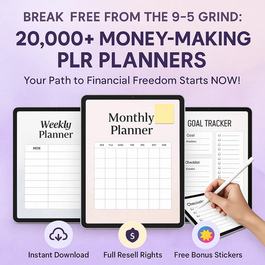 20,000+ Money-Making PLR Planners That Sell Themselves - Your Path to Financial Freedom Starts NOW!