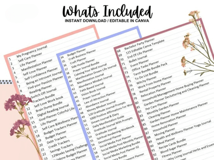 7500+ Pages PLR Planners | Journals | Trackers | Digital & Printable With Master Resell Rights | Private Label Rights