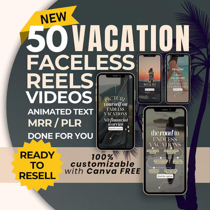 155 Faceless Reels Bundle: Includes Done-For-You Instagram Story & TikTok Video Templates (Great for Passive Income)